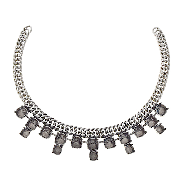 29ss, 39ss on Double curb chain Centerpiece for necklace