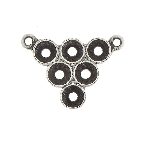 32pp Inverted triangle pendant base with two top loops