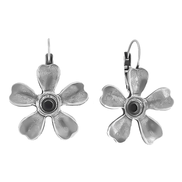 39ss Flower with 5 petals Lever back Earring base