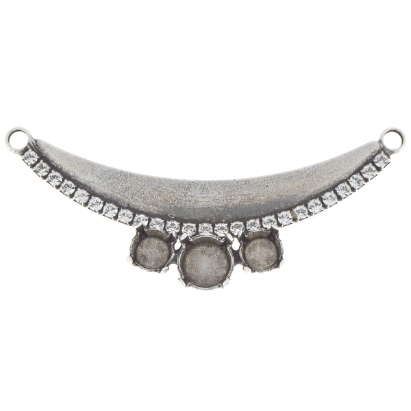 29ss, 39ss Crescent-shaped Pendant base with Rhinestones