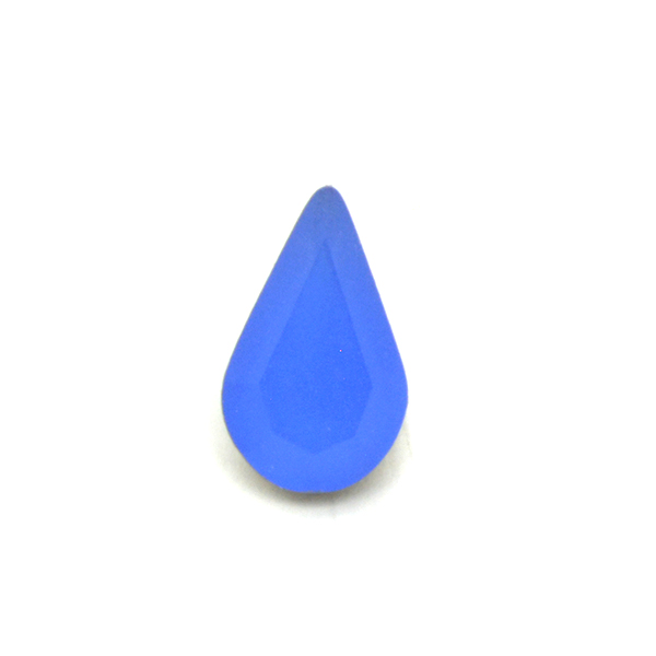 Opaque Blue Glass Stone for Pear shape 10X6mm table cut 4328 setting-5pcs pack