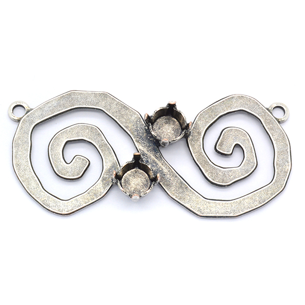 Spiral double pendant base with 29ss 
