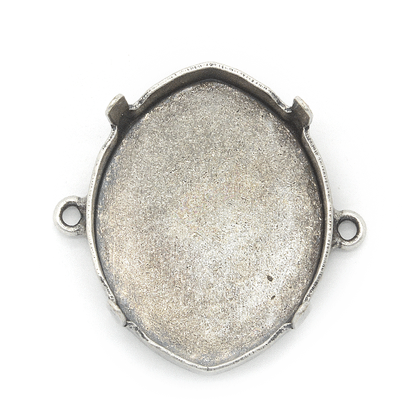 Pure leaf 23X18mm Pendant base with two loops