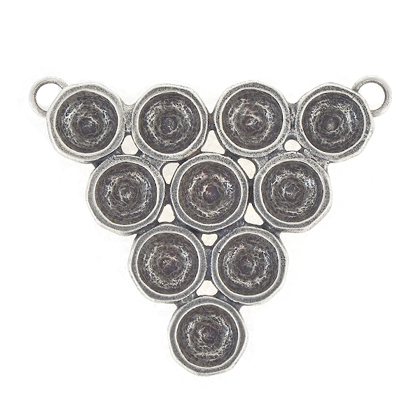 39ss Inverted Triangle Pendant base with two top loops