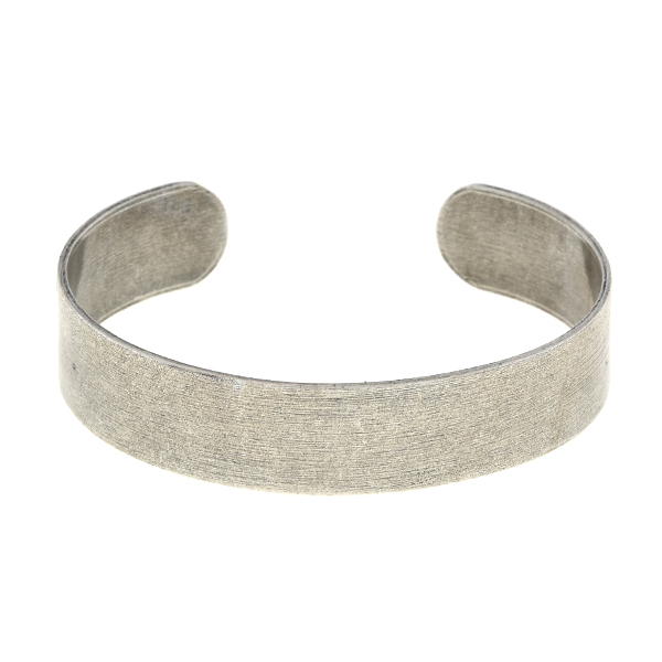 Open bangle plain metal bracelet