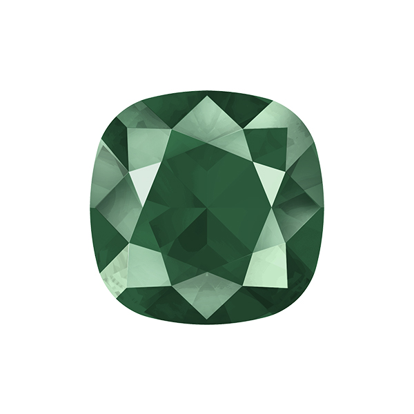 Swarovski 12x12mm Square 4470 Crystal Royal Green color