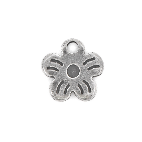 Flower charm with top hole 