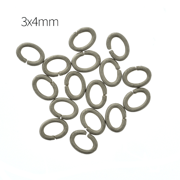 3x4mm Oval Jump rings - 200pcs pack