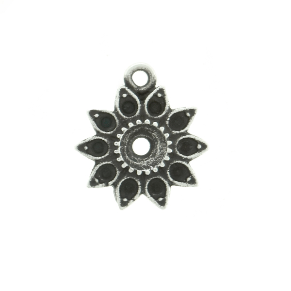 8pp and 32pp metal casting Daisy Flower Pendant base with one top loop