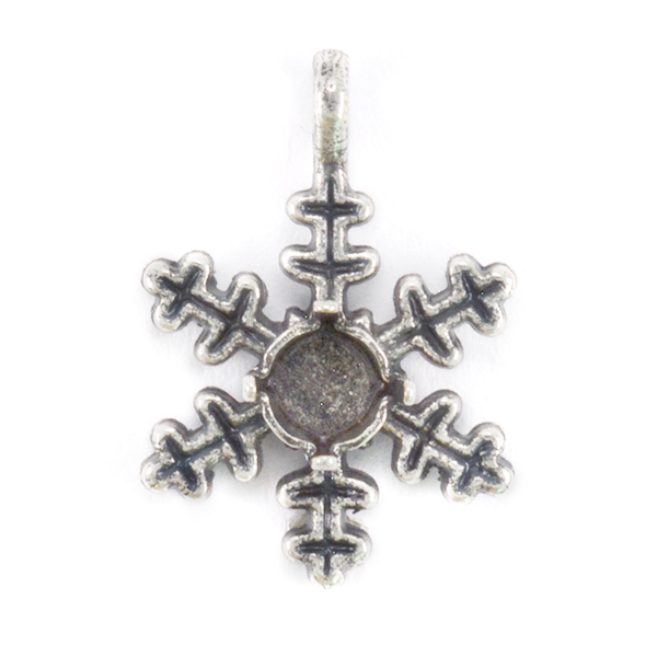 24ss Classic Snowflake Pendant base with top loop