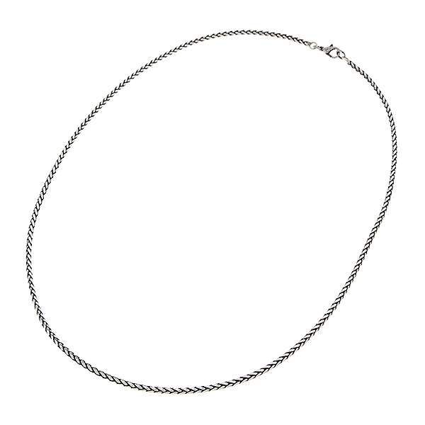 60cm of 3mm Round Wheat chain necklace with clasp