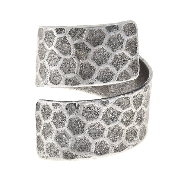 Plain spiral ring base with honeycombs print