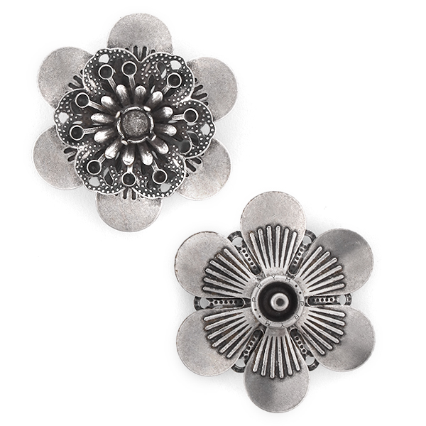 14pp, 29ss Flower Snap Button Jewelry