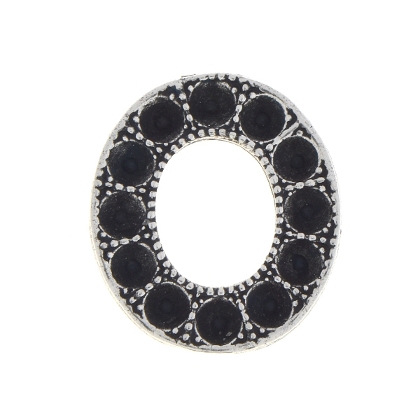 Oval shaped hollow element for 18pp Crystals 