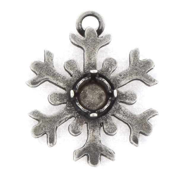 29ss Snowflake Pendant base with one top loop