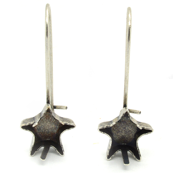 Star 10mm hanging earring base 