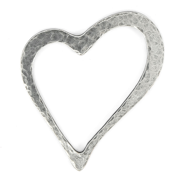 Heart shaped metal jewelry connector  