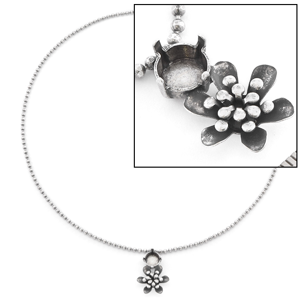 39ss Flower Solitaire chain Necklace base