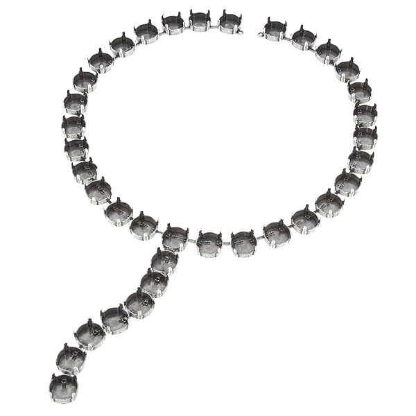 12mm Rivoli cup chain drop necklace base