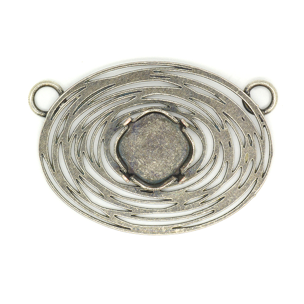 Spiral Oval Pendant base with 4470 12-12mm setting 