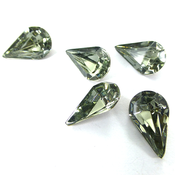 Swarovski 4328 13-7.8mm Pear shape Black diamond color  table cut