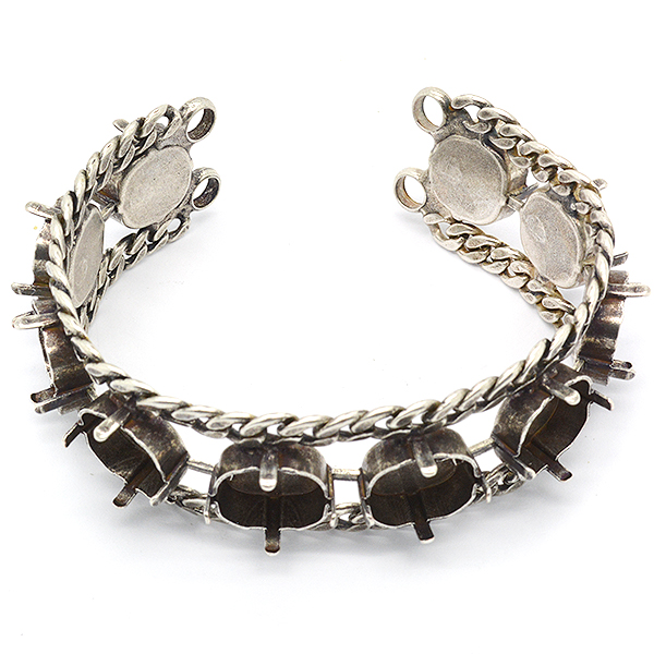 12-12mm Square Bracelet base with Gourmet