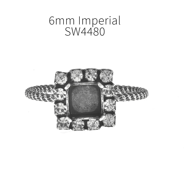 6mm Imperial 4480 Adjustable Thin ring base with Rhinestoness