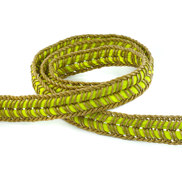 17mm Green Flexible fabric cord for jewelry making