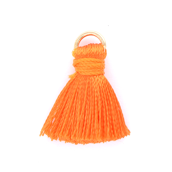 20mm Thread Tassels for jewelry making Orange color - 4pcs pack
