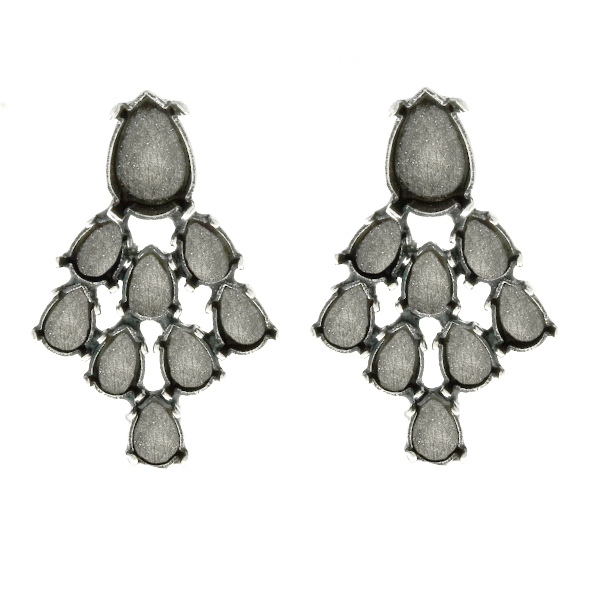 6x4mm and 10x7mm Pear shape Stud Earring bases