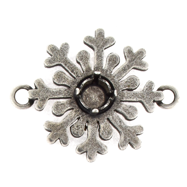 29ss Snowflake Jewelry Connector with two side loops