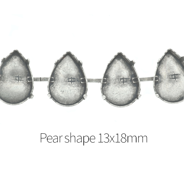 13x18mm Pear shape Cup chain for Bracelet - 1Meter