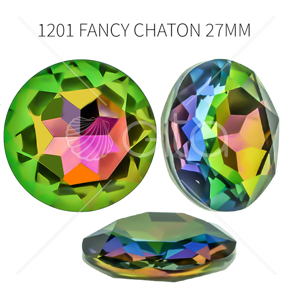 Aurora Crystal A1201 Fancy Chaton 27mm Vitrail Medium color-1pc pack