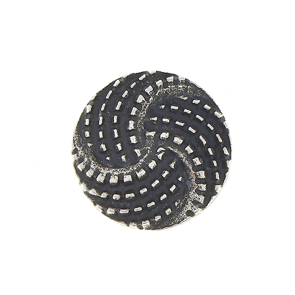 Round with dotted lines embedding element for 14mm Rivoli setting - 2pcs pack