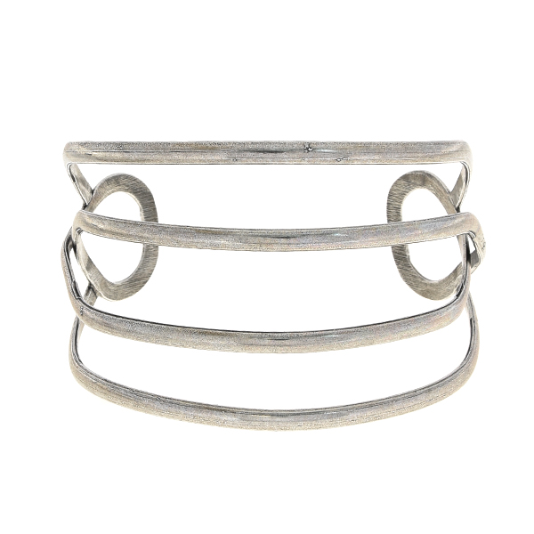 4-lines wide adjustable bracelet cuff