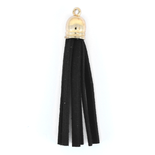 67mm Tassel for jewelry making Black color