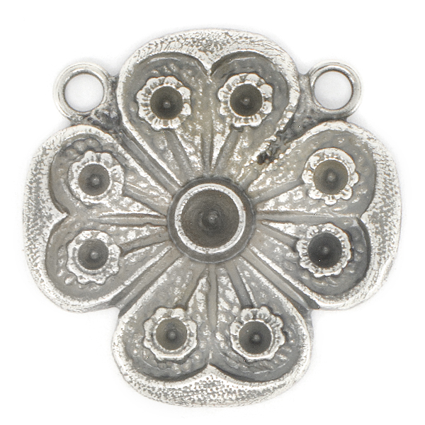 32pp, 18pp Flower Pendant base with two top side loops