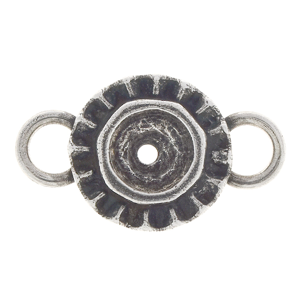 39ss round surrounded by frill jewelry connector with two 8mm loops