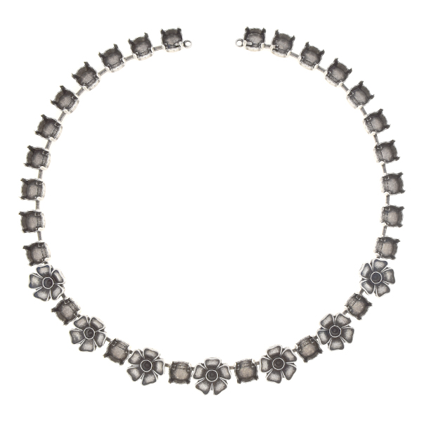 24pp, 39ss Cup chain necklace with metal flowers