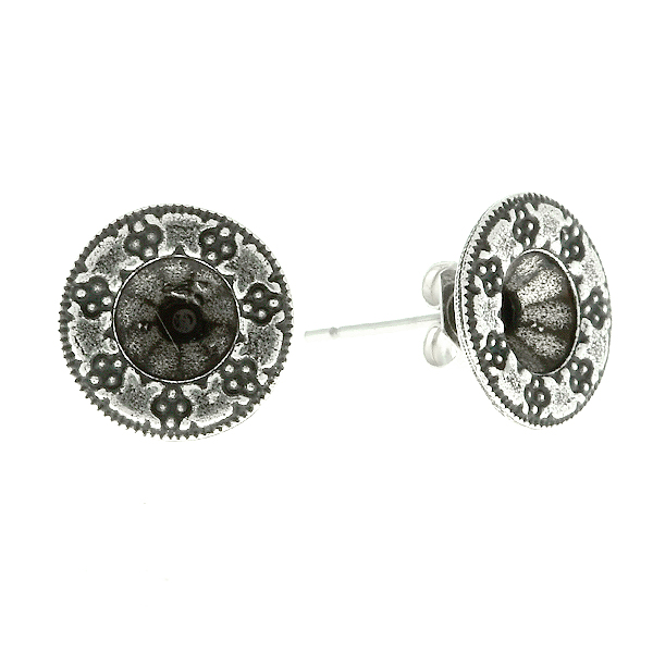 29ss Round Decorated Embedding Elements Stud Earring bases