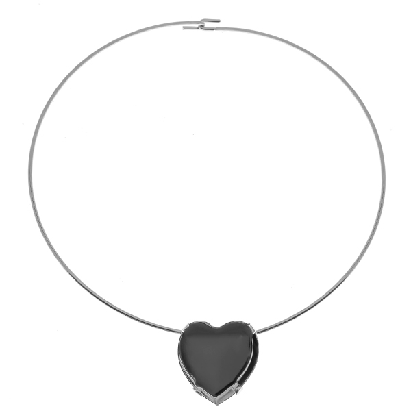 28mm Heart 4827 setting  Wire Necklace/Choker base