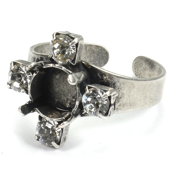 39ss Cross Ring base with 32pp Rhinestones