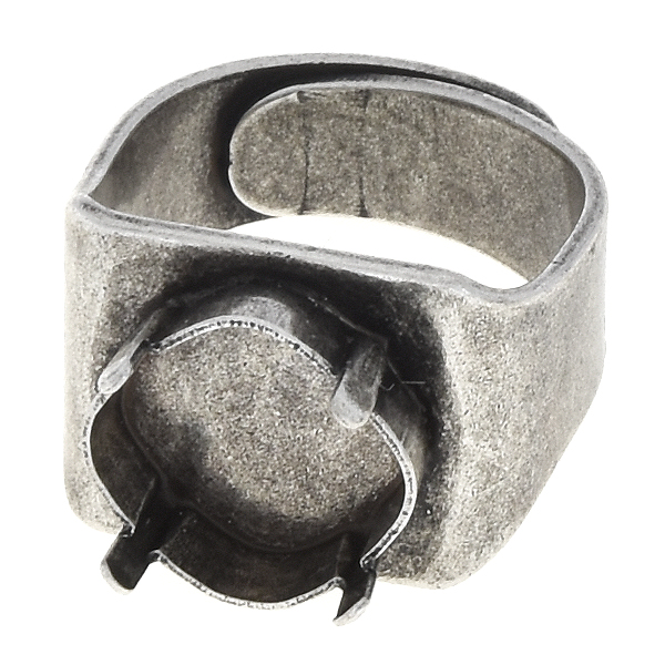 12x12mm Square Adjustable signet ring