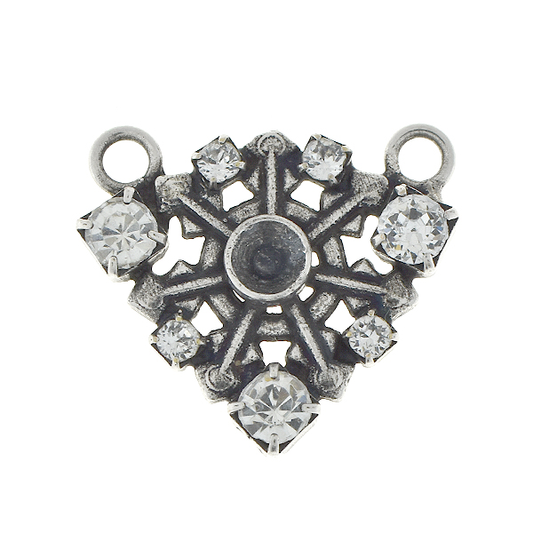 32pp diamond shaped snowflake with Rhinestones pendant base
