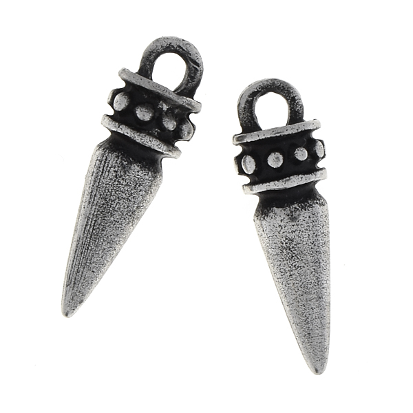 17mm Mini spike charms ethnic tribal style