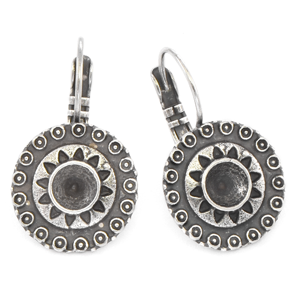 24ss Round Ethnic Lever back Earring base