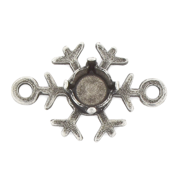 24ss Snowflake Jewelry Connector with two side loops
