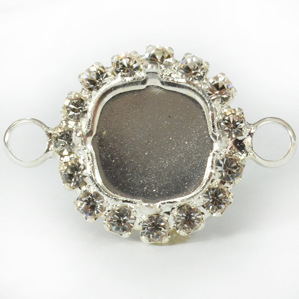 10-10mm setting with rhinestones and 2 side loops