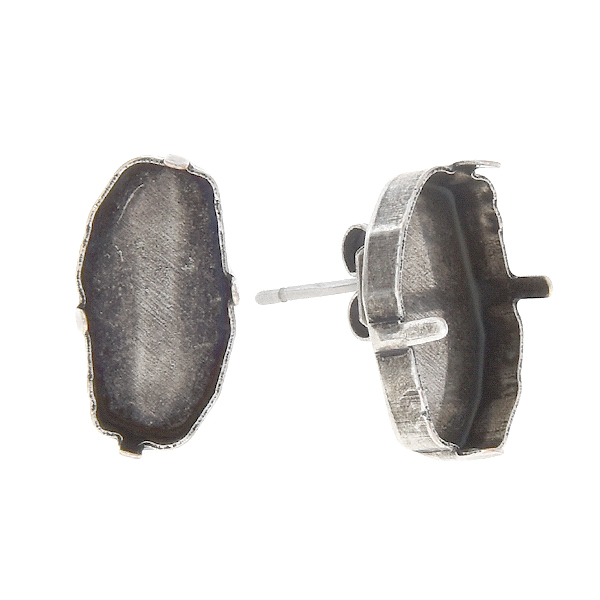 14x7.5mm Meteor stud earring base