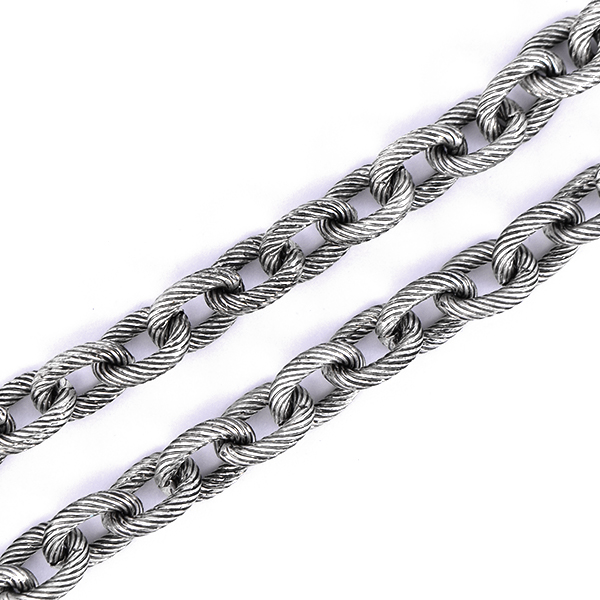 10x8mm Twisted Cable Oval link Chain by meter - 1 meter